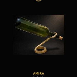 "Soporta botella llena o vacía. Equilibrio exacto calculado: Física pura de forja Leturia." Creación de autor.